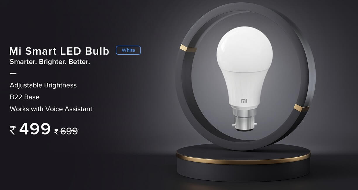Mi Smart LED Bulb white launch price